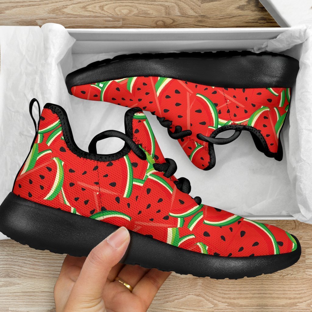 Cute Watermelon Pieces Pattern Print Mesh Knit Shoes