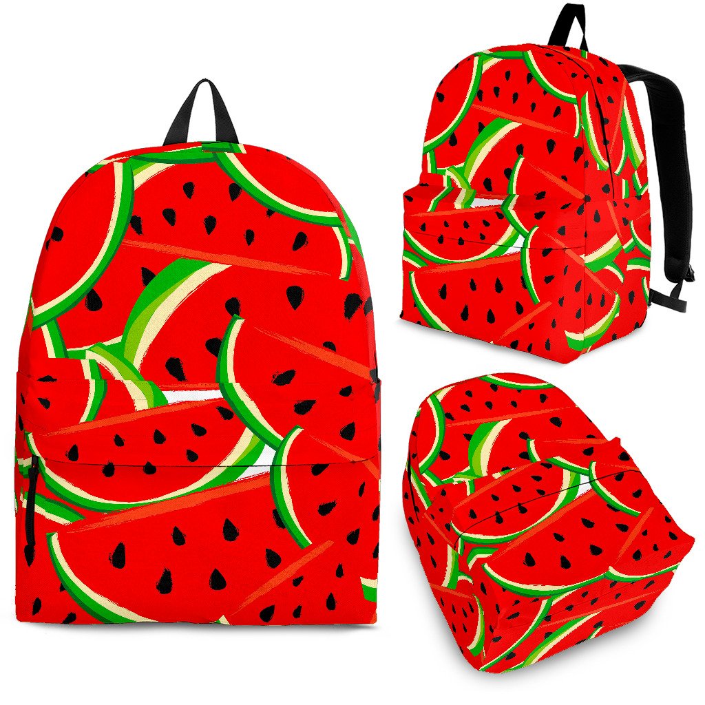 Cute Watermelon Pieces Pattern Print School Backpack