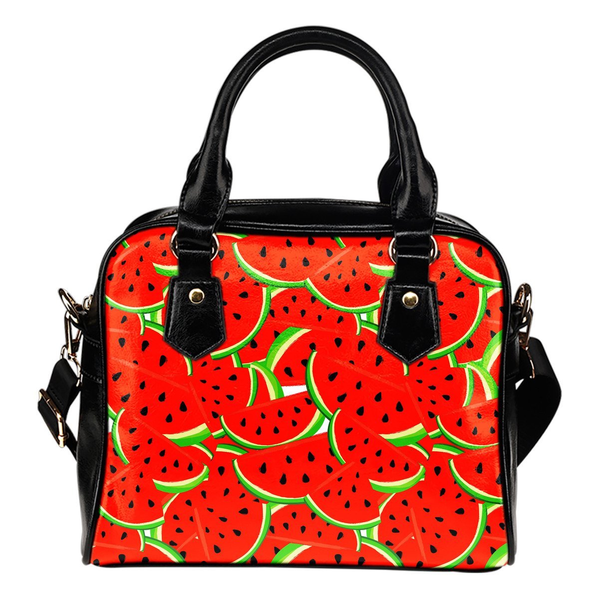 Cute Watermelon Pieces Pattern Print Shoulder Handbag