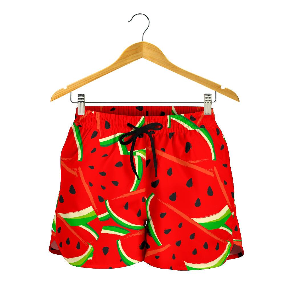 Cute Watermelon Pieces Pattern Print Women's Shorts