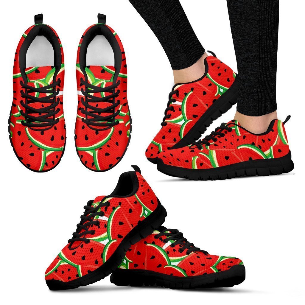 Cute Watermelon Pieces Pattern Print Women's Sneakers