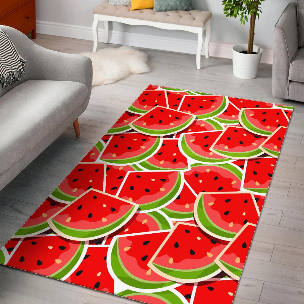 Cute Watermelon Slices Pattern Print Area Rug