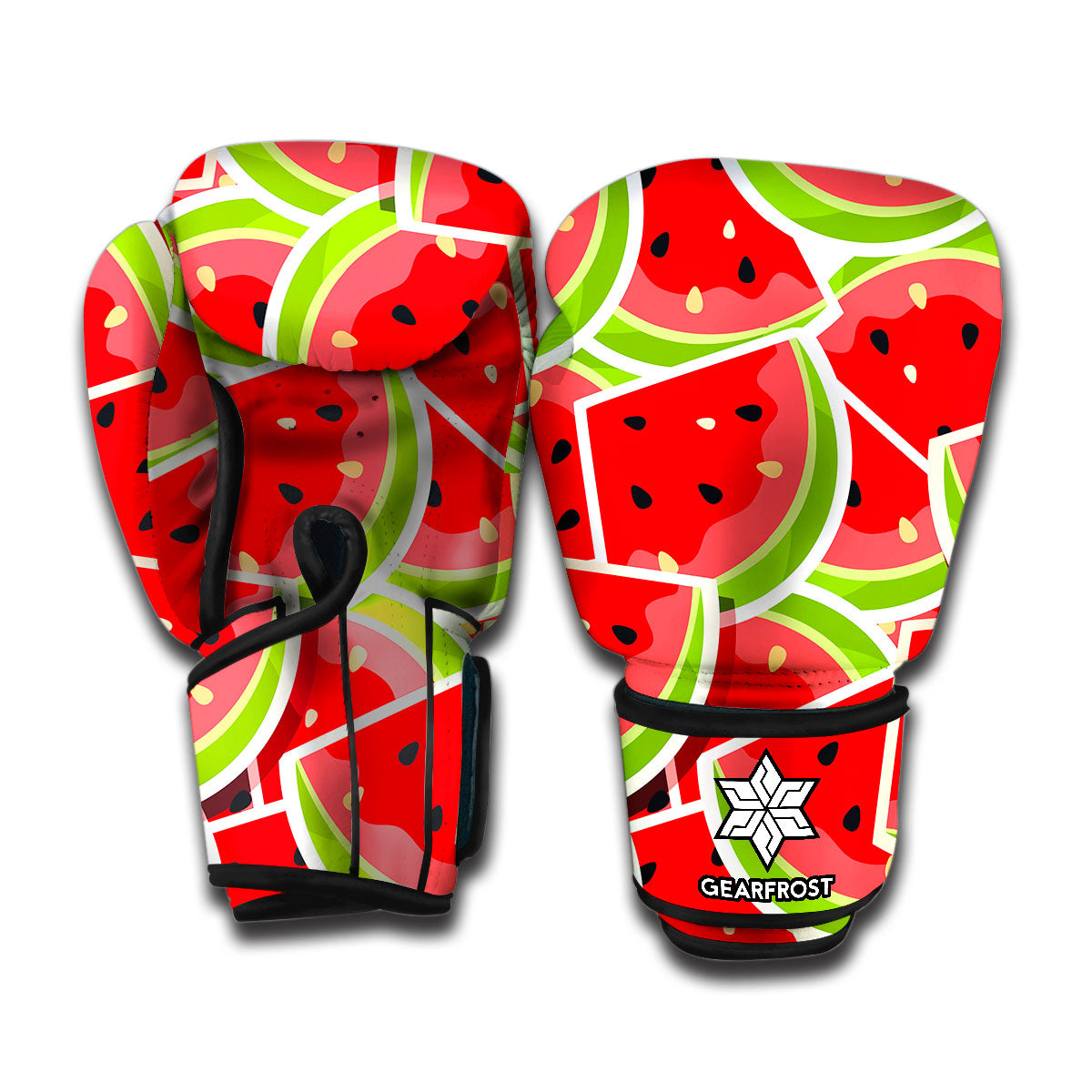 Cute Watermelon Slices Pattern Print Boxing Gloves