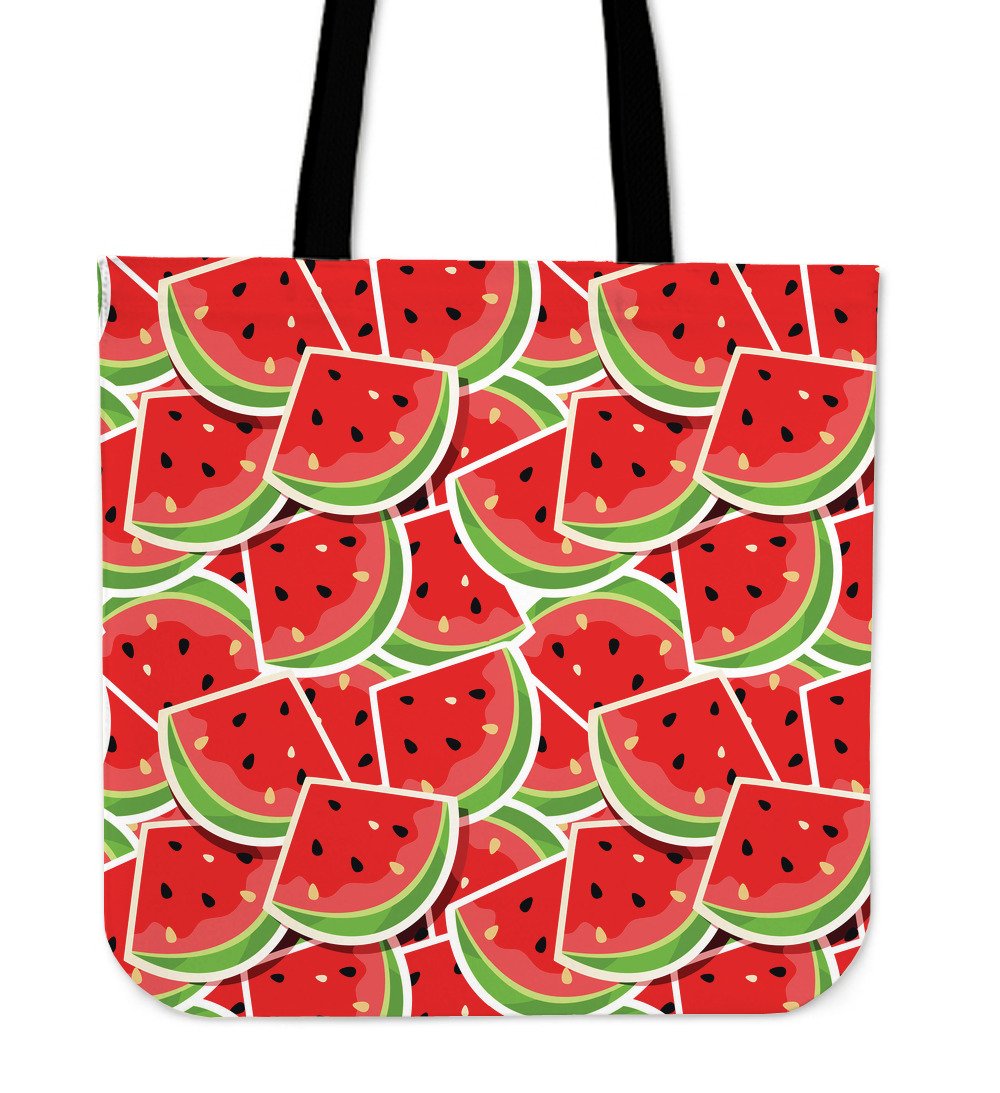 Cute Watermelon Slices Pattern Print Canvas Tote Bag