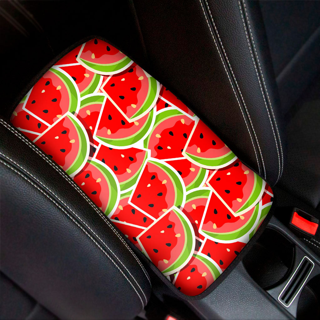 Cute Watermelon Slices Pattern Print Car Center Console Cover