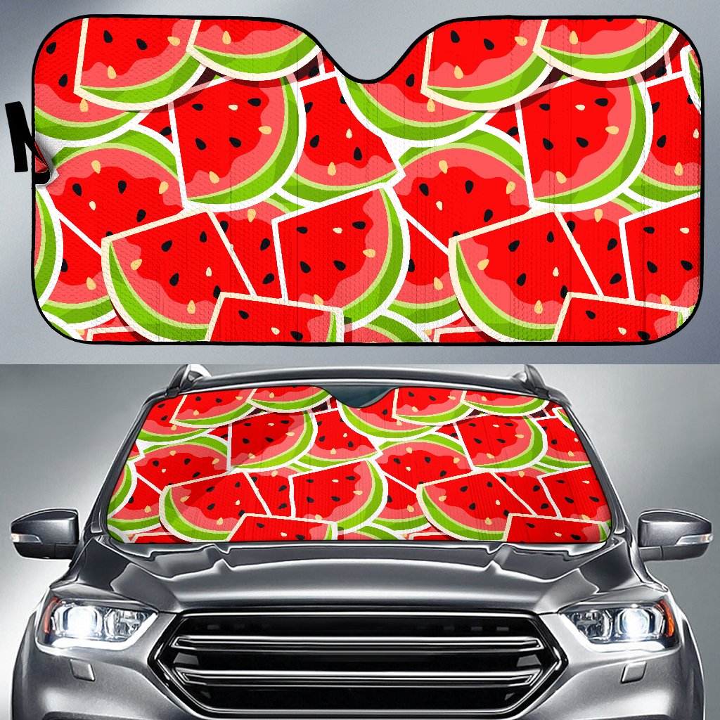 Cute Watermelon Slices Pattern Print Car Sun Shade