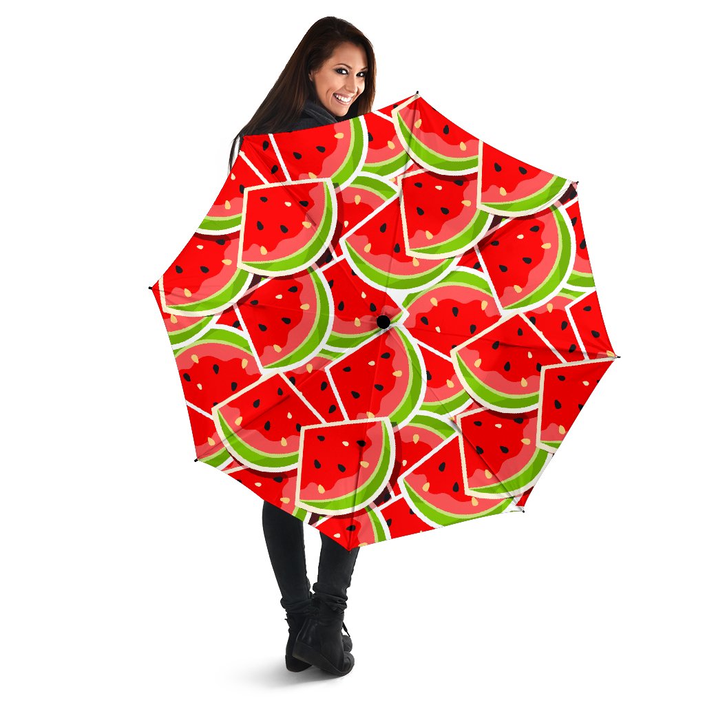 Cute Watermelon Slices Pattern Print Foldable Umbrella