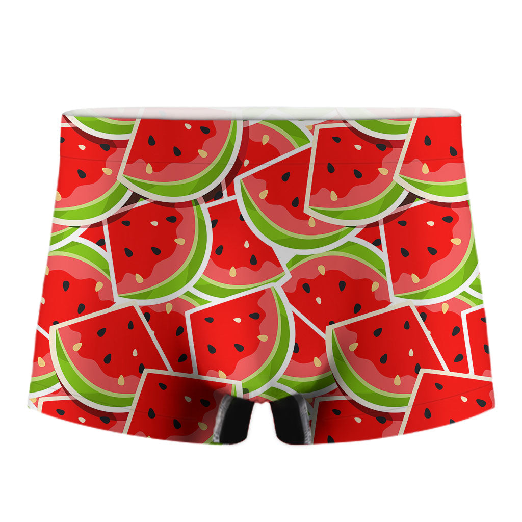 Cute Watermelon Slices Pattern Print Men's Boxer Briefs