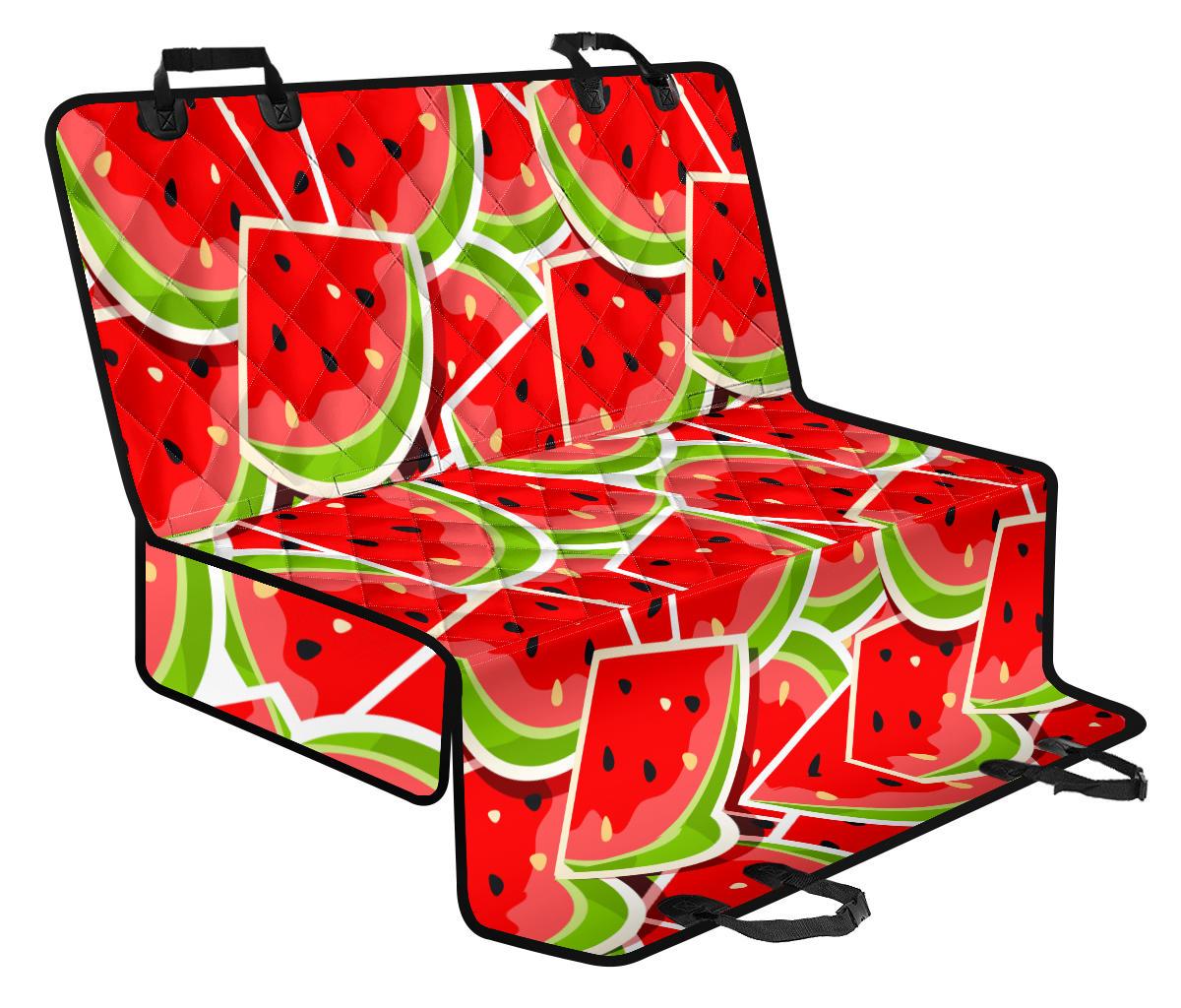 Cute Watermelon Slices Pattern Print Pet Car Back Seat Cover