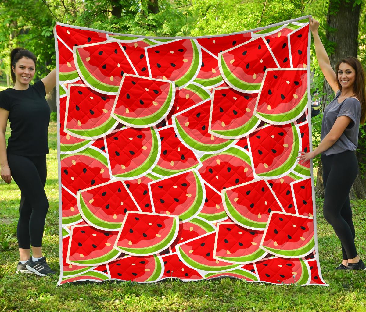 Cute Watermelon Slices Pattern Print Quilt