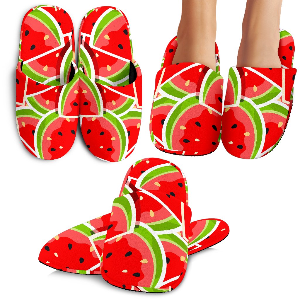 Cute Watermelon Slices Pattern Print Slippers