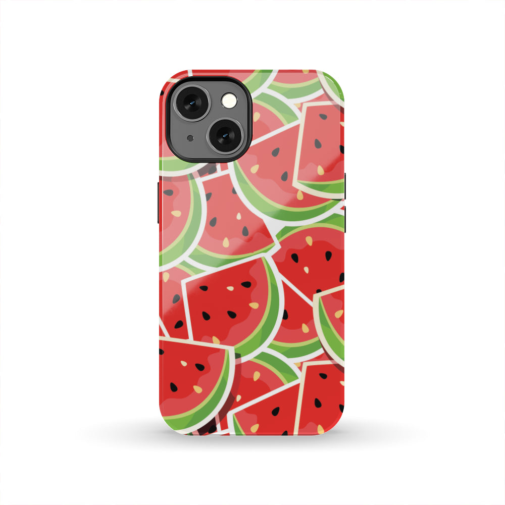 Cute Watermelon Slices Pattern Print Tough Phone Case