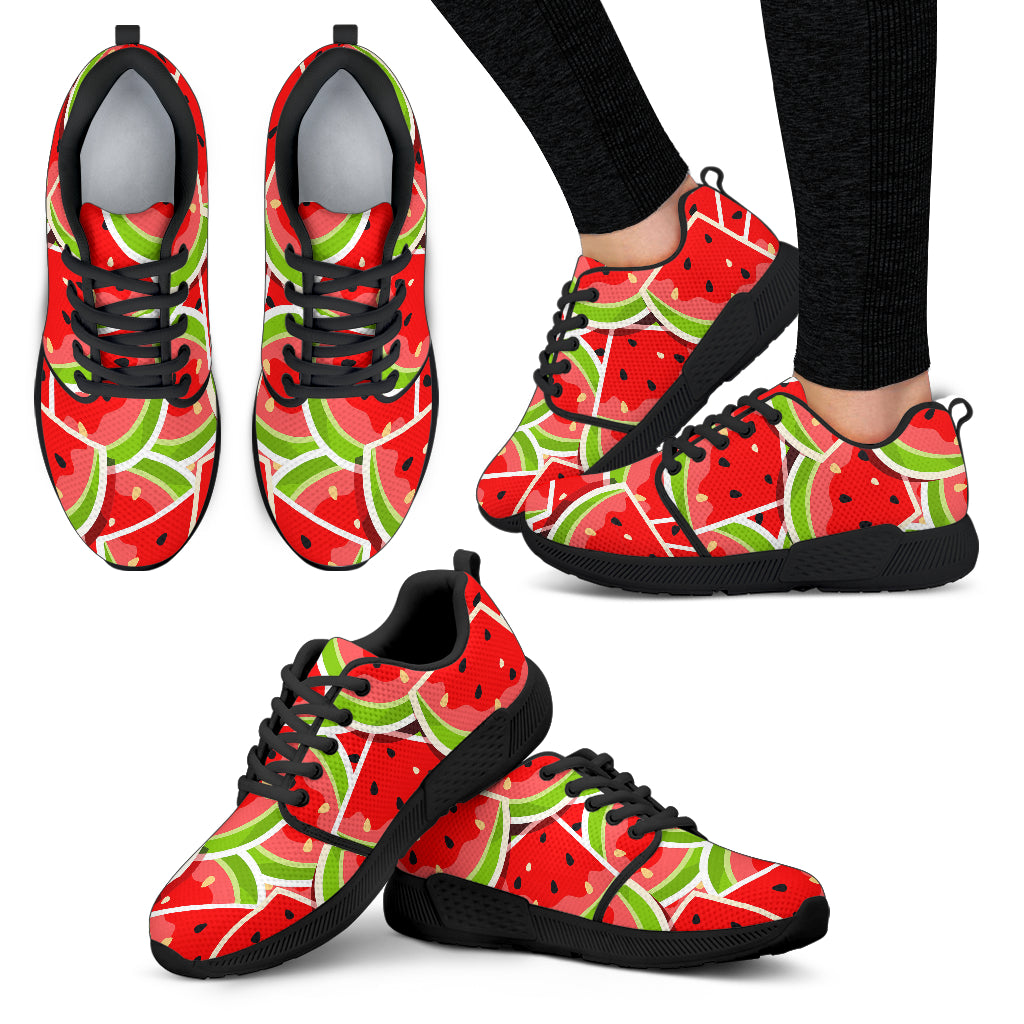 Cute Watermelon Slices Pattern Print Women's Athletic Shoes