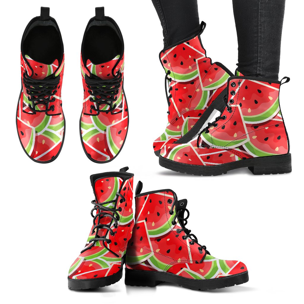 Cute Watermelon Slices Pattern Print Women's Boots