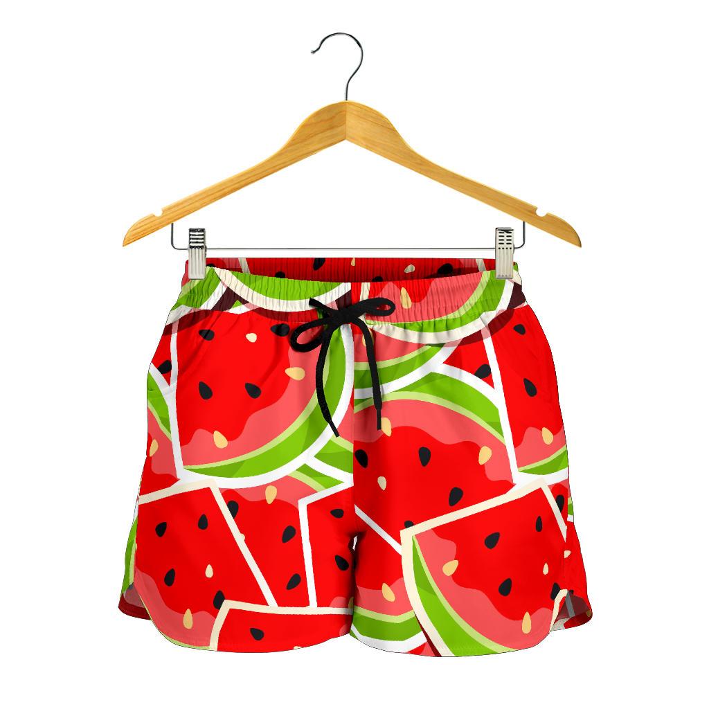 Cute Watermelon Slices Pattern Print Women's Shorts