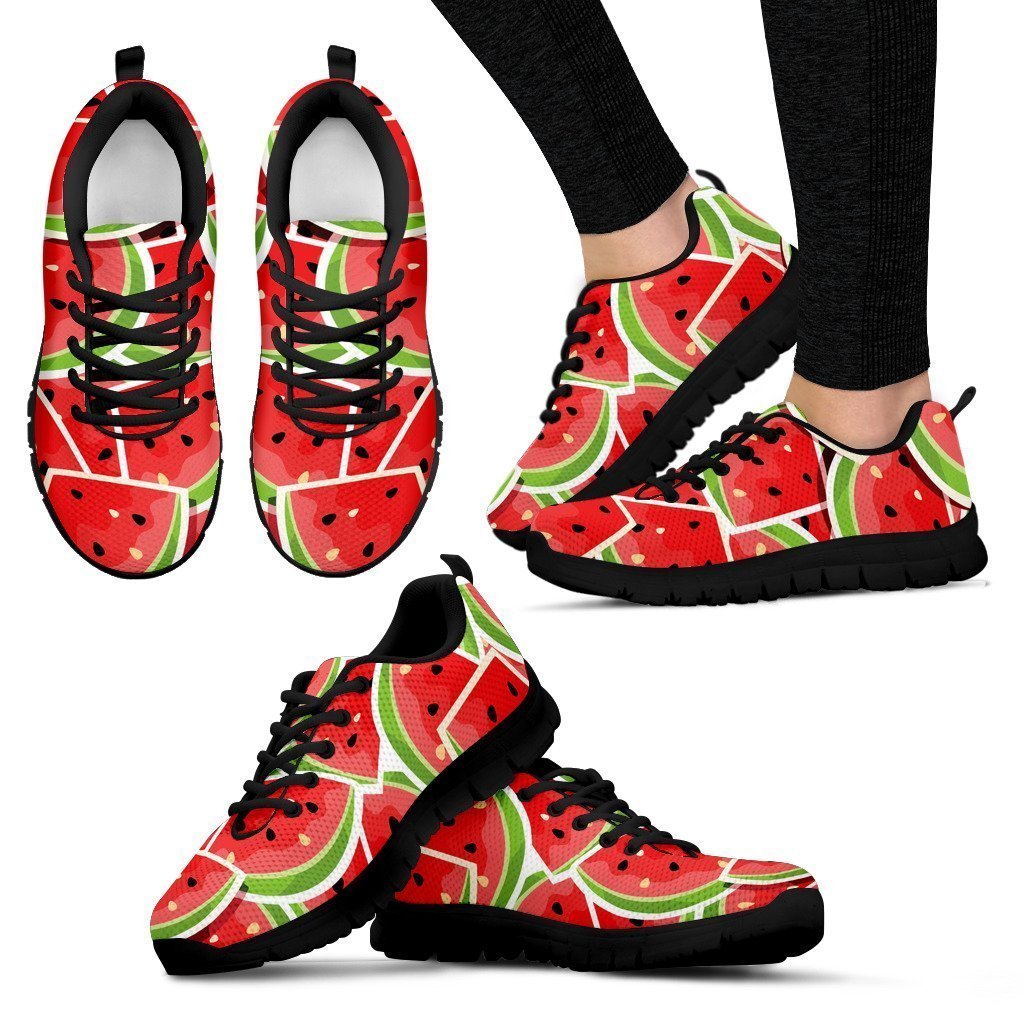 Cute Watermelon Slices Pattern Print Women's Sneakers