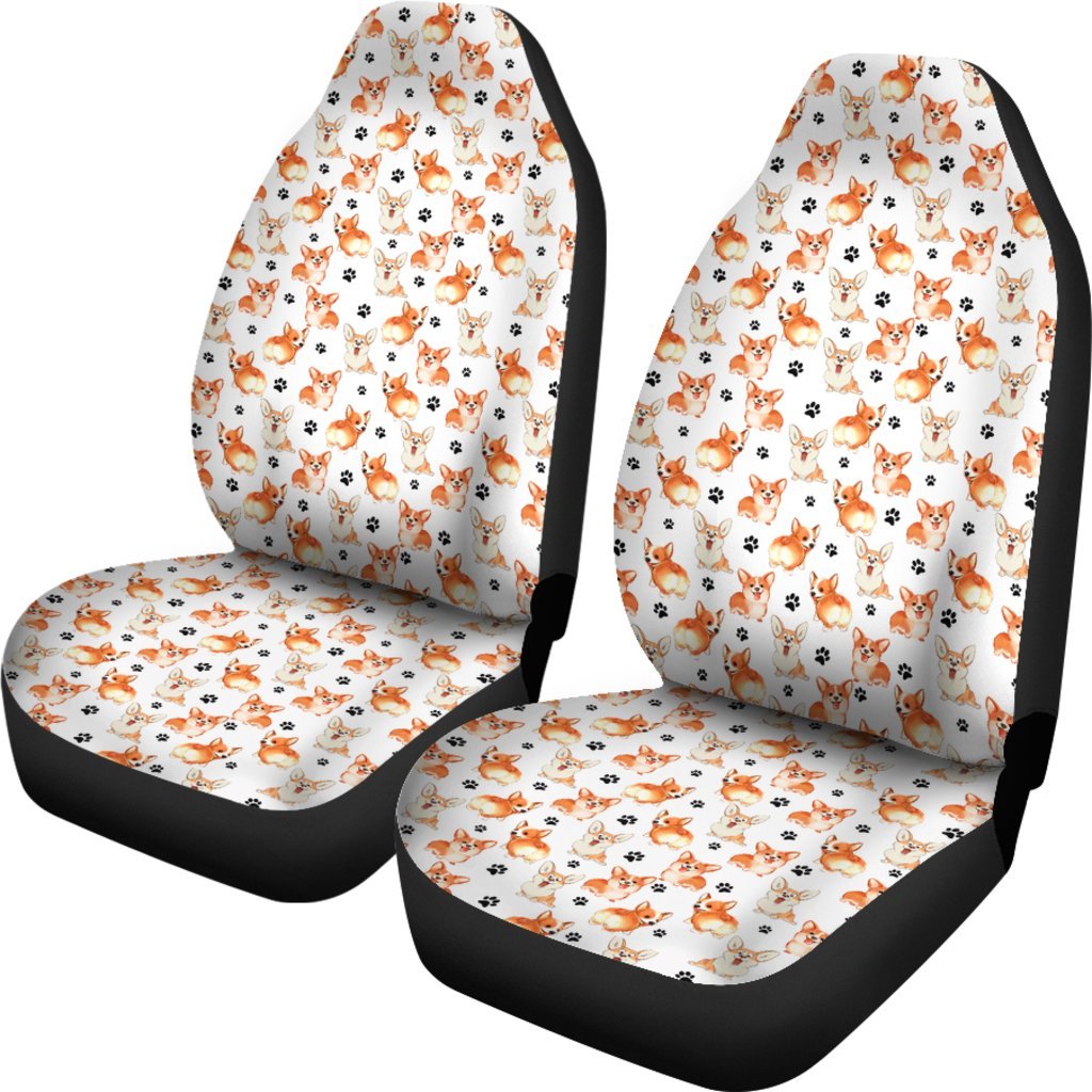 Cute Welsh Corgi Universal Fit Car Seat Covers