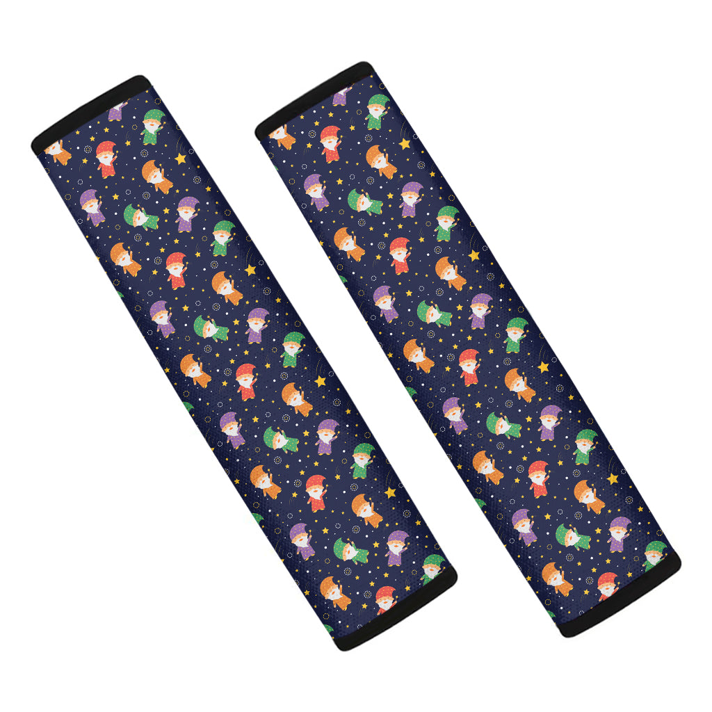 Cute Wizard Pattern Print Car Seat Belt Covers