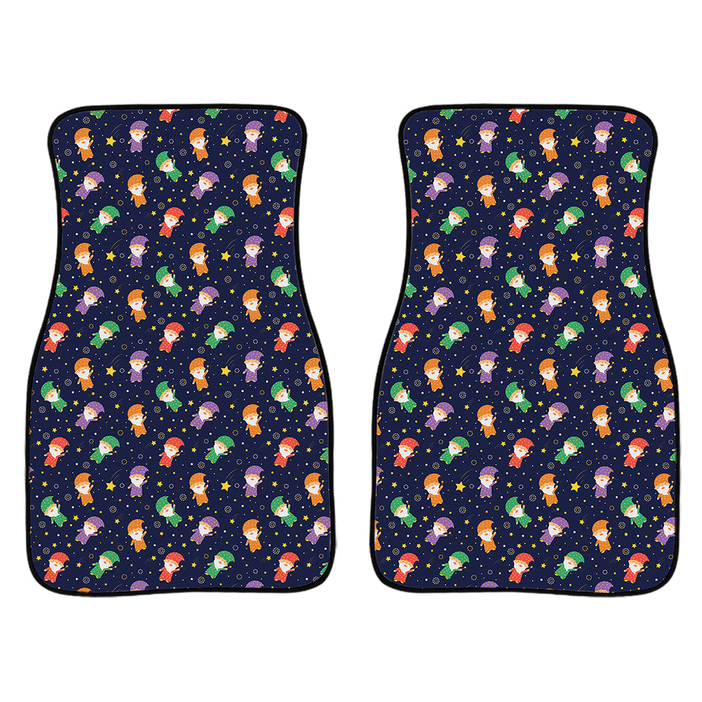 Cute Wizard Pattern Print Front Car Floor Mats