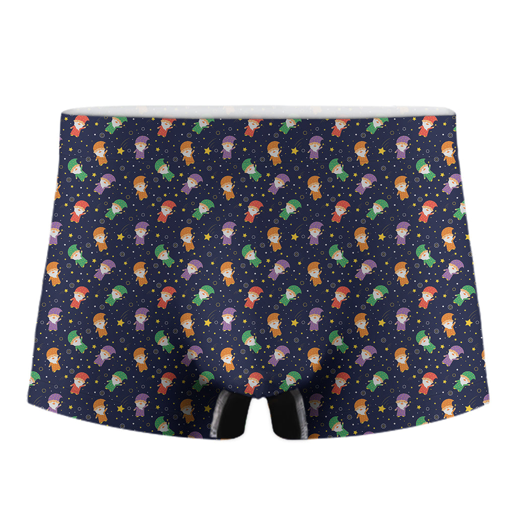 Cute Wizard Pattern Print Men's Boxer Briefs