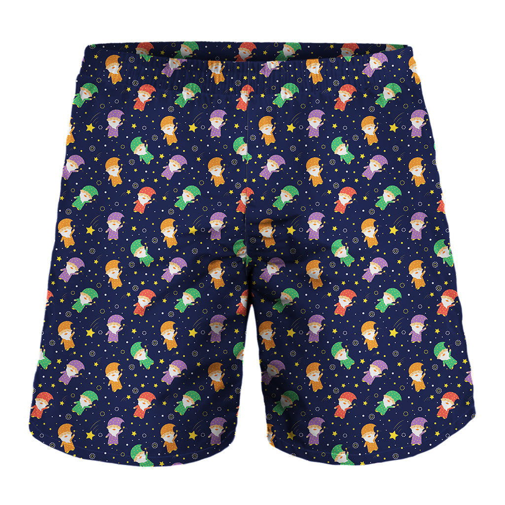 Cute Wizard Pattern Print Men's Shorts