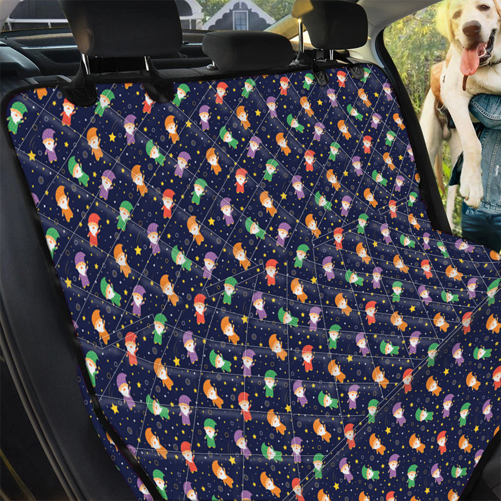 Cute Wizard Pattern Print Pet Car Back Seat Cover