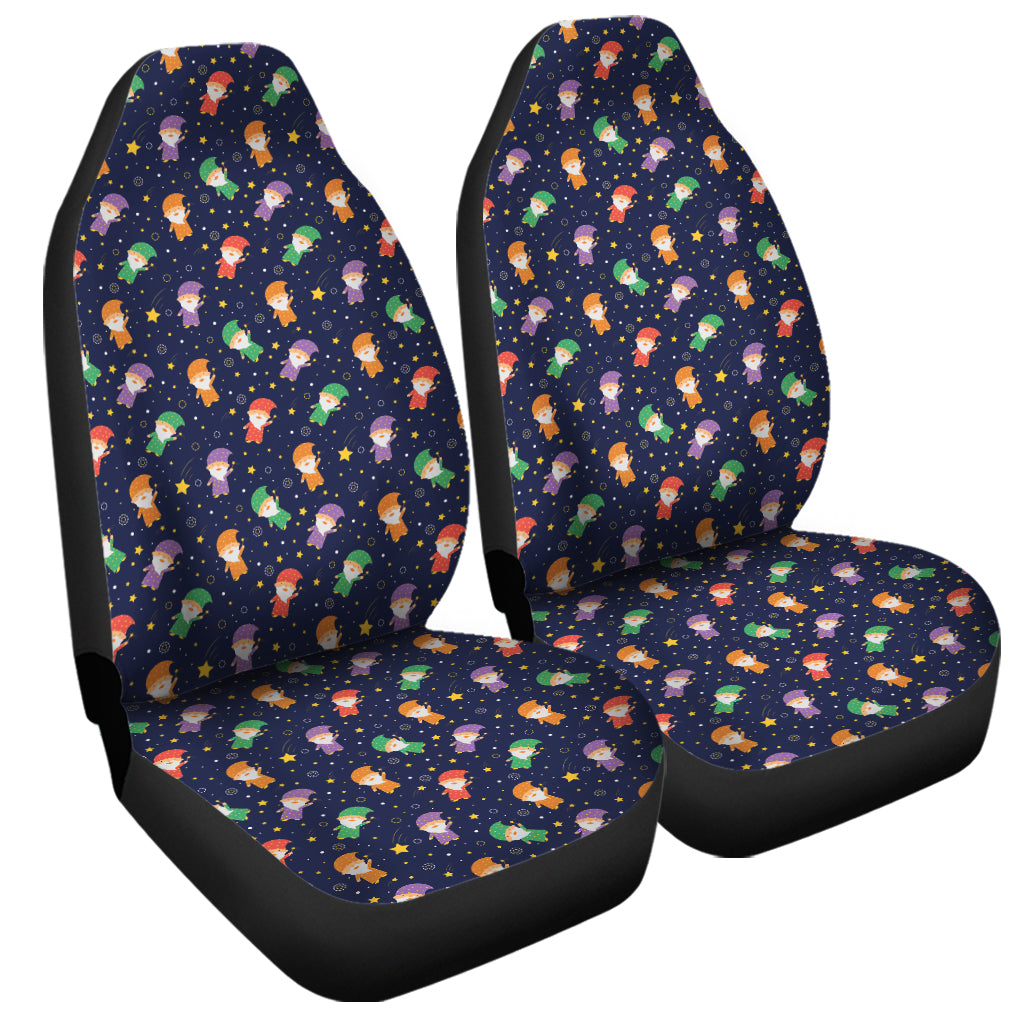 Cute Wizard Pattern Print Universal Fit Car Seat Covers