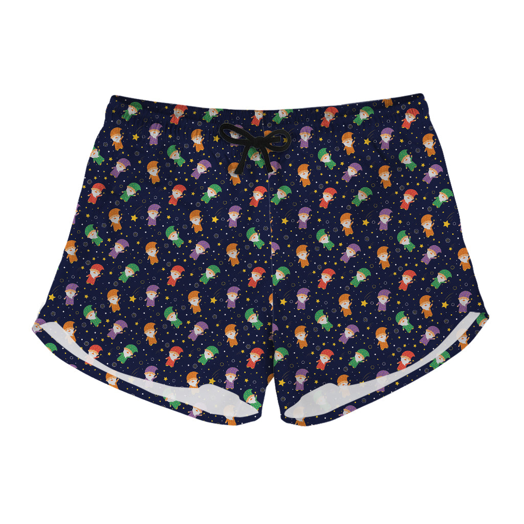 Cute Wizard Pattern Print Women's Shorts