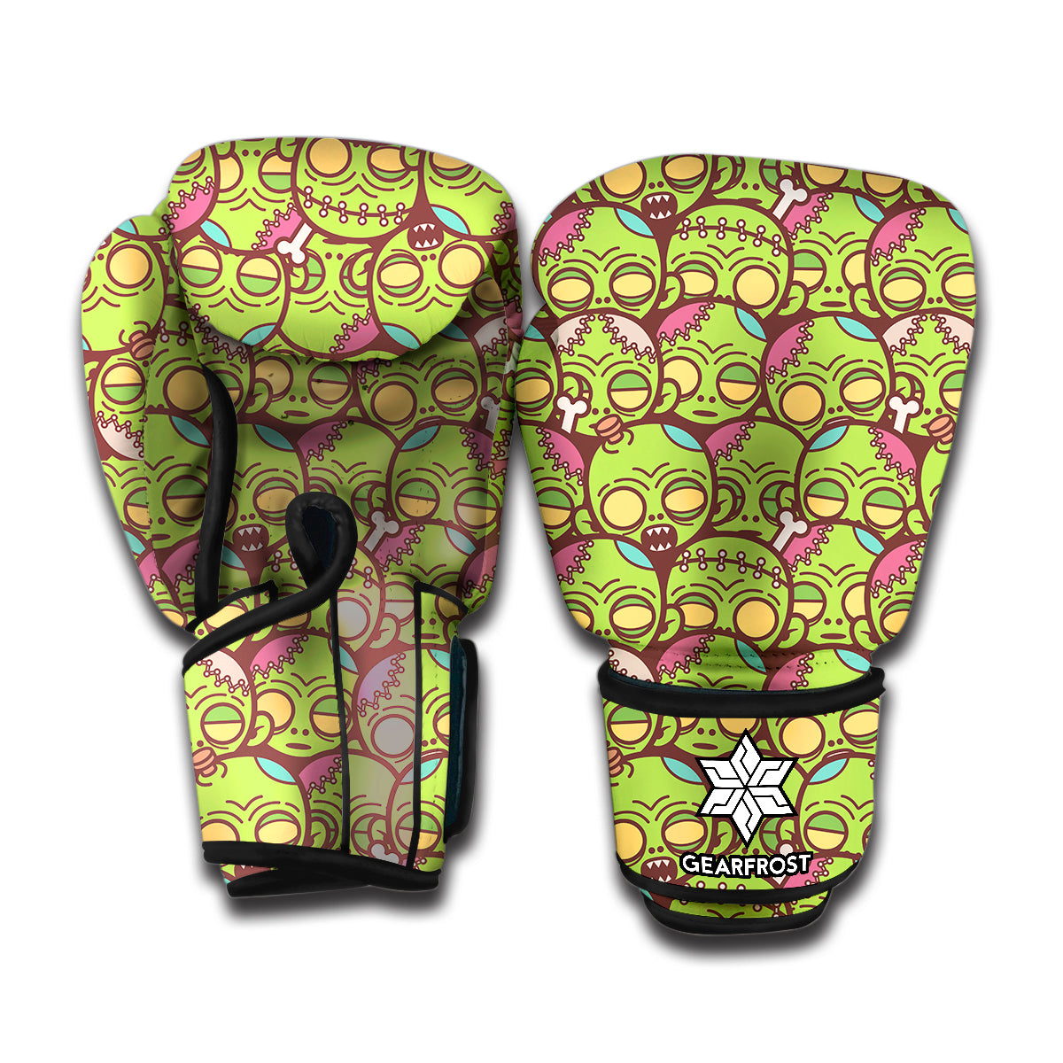 Cute Zombie Pattern Print Boxing Gloves