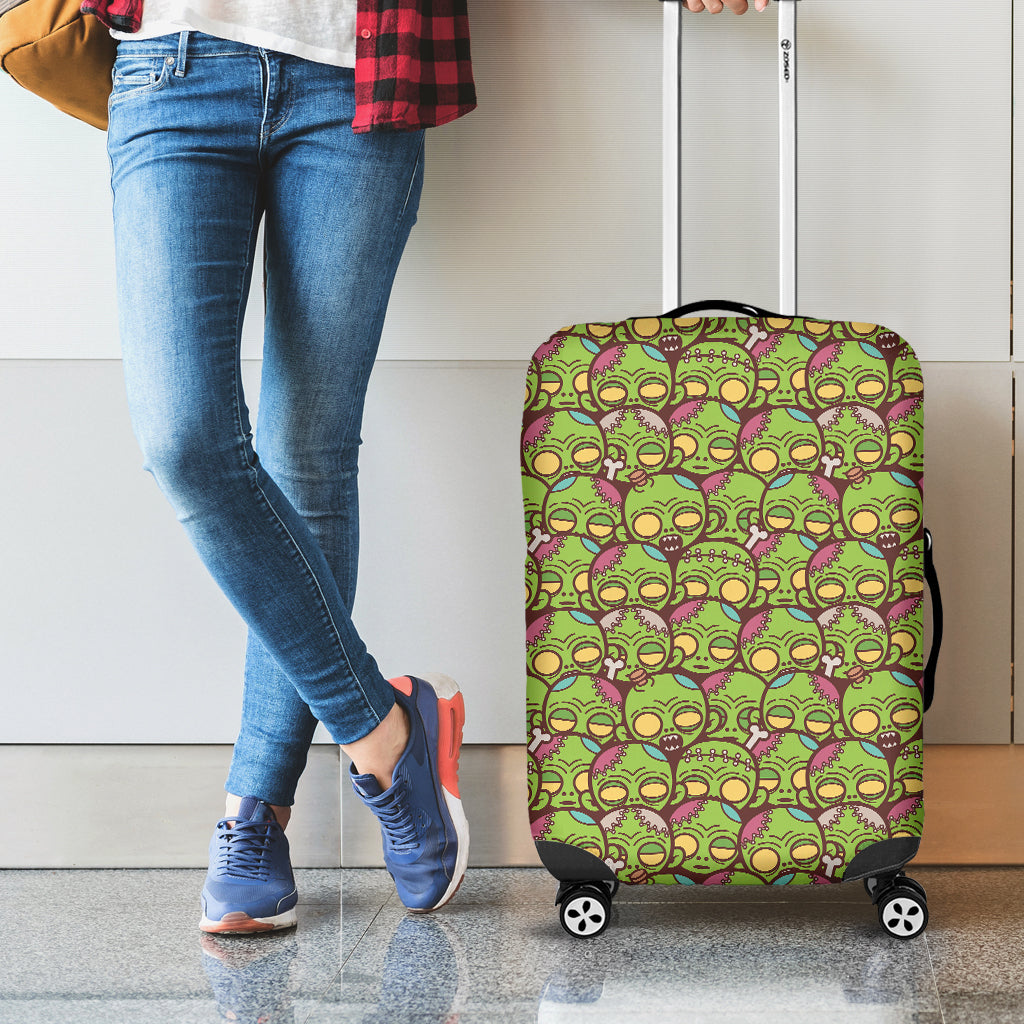 Cute Zombie Pattern Print Luggage Cover