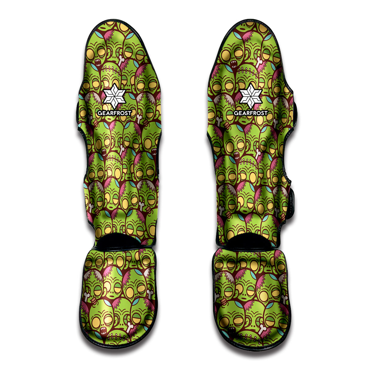 Cute Zombie Pattern Print Muay Thai Shin Guards