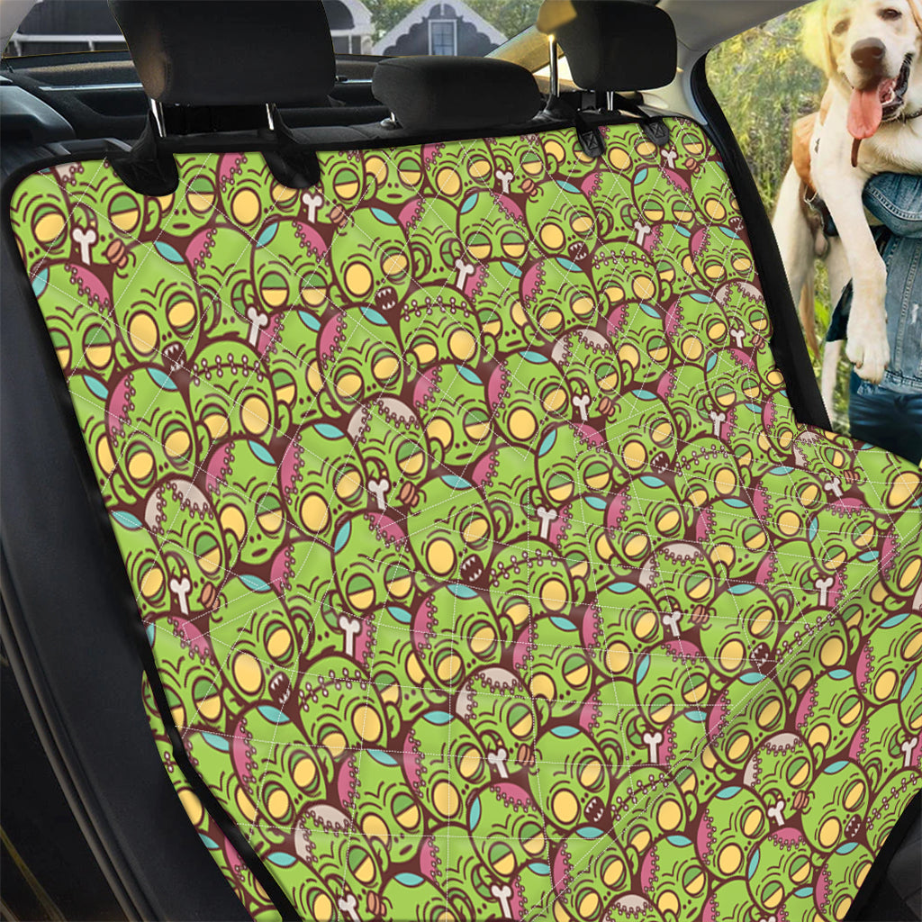 Cute Zombie Pattern Print Pet Car Back Seat Cover