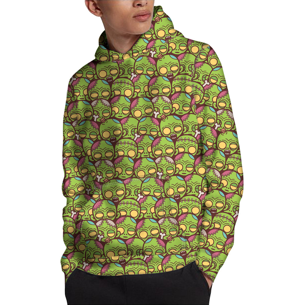 Cute Zombie Pattern Print Pullover Hoodie