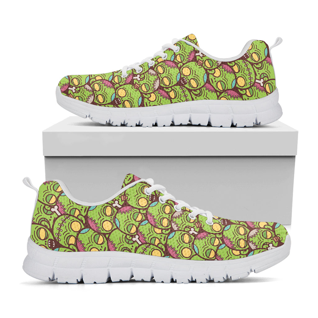 Cute Zombie Pattern Print White Sneakers