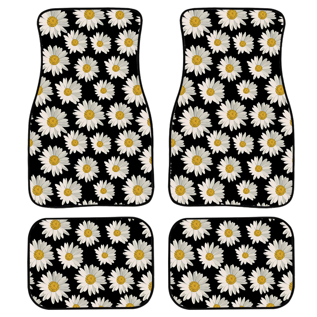 Daisy Flower Pattern Print Front and Back Car Floor Mats