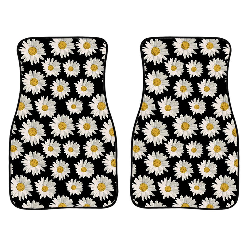 Daisy Flower Pattern Print Front Car Floor Mats