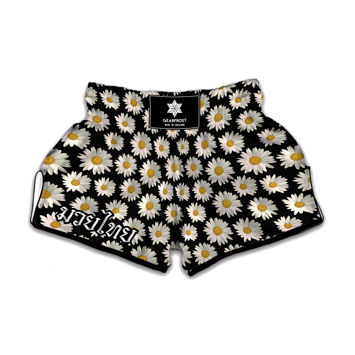 Daisy Flower Pattern Print Muay Thai Boxing Shorts