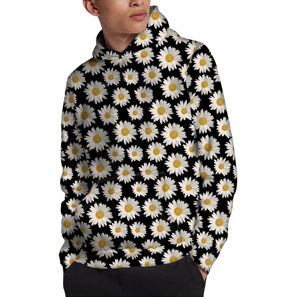 Daisy Flower Pattern Print Pullover Hoodie