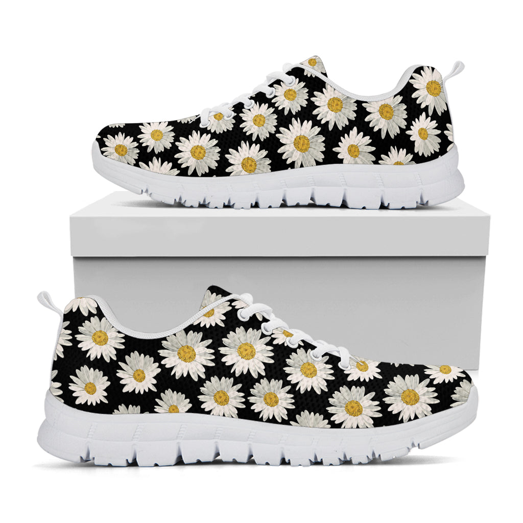 Daisy Flower Pattern Print White Sneakers