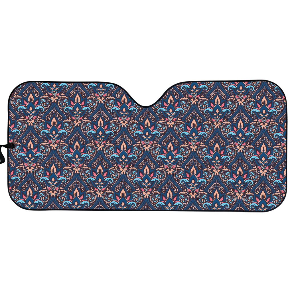 Damask Boho Pattern Print Car Sun Shade