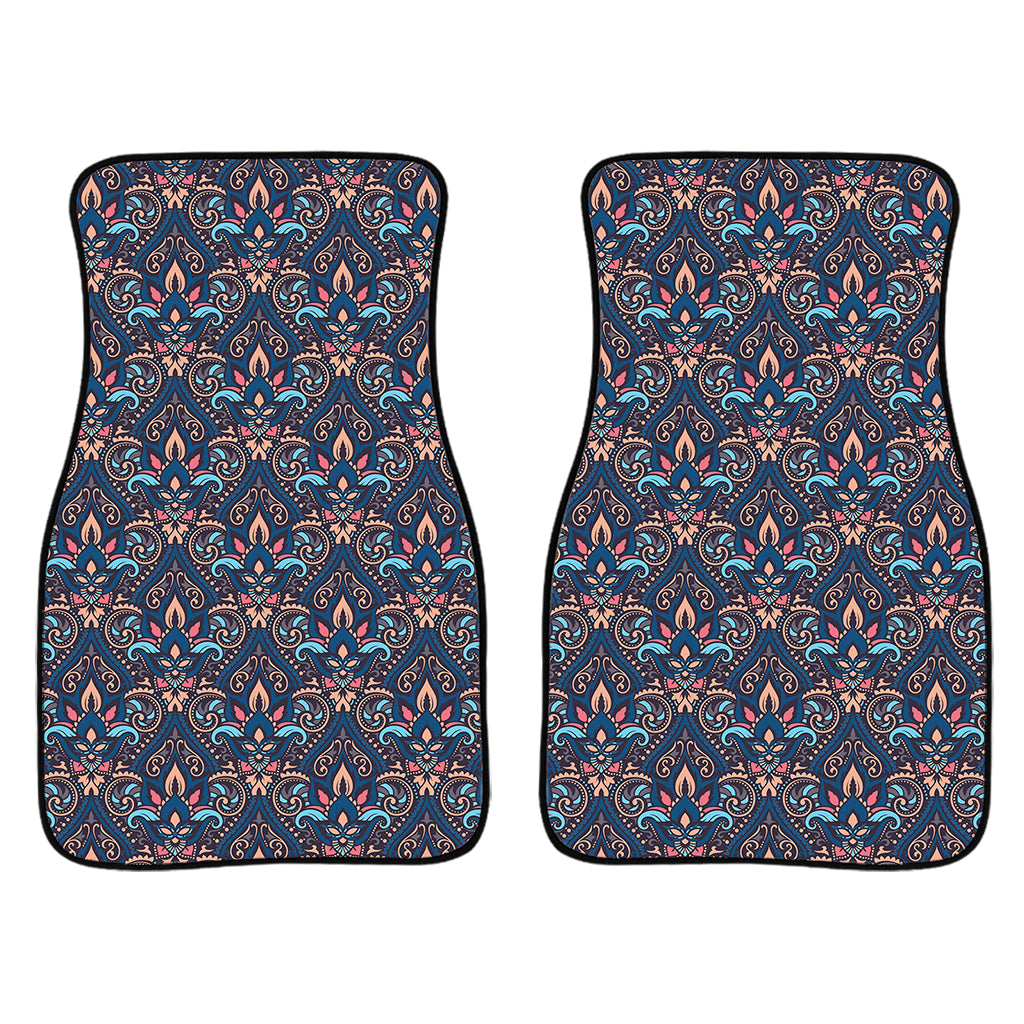 Damask Boho Pattern Print Front Car Floor Mats