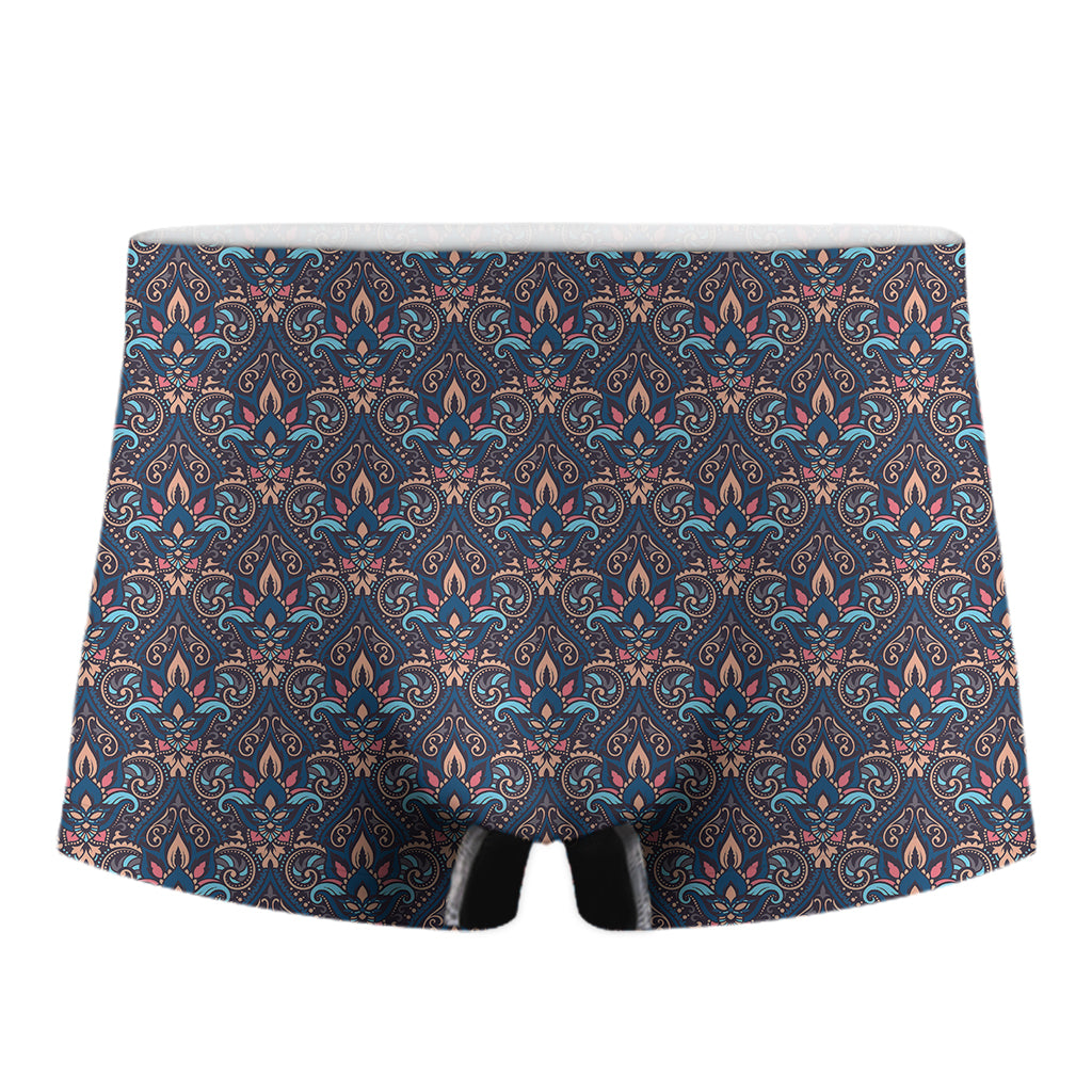 Damask Boho Pattern Print Men's Boxer Briefs