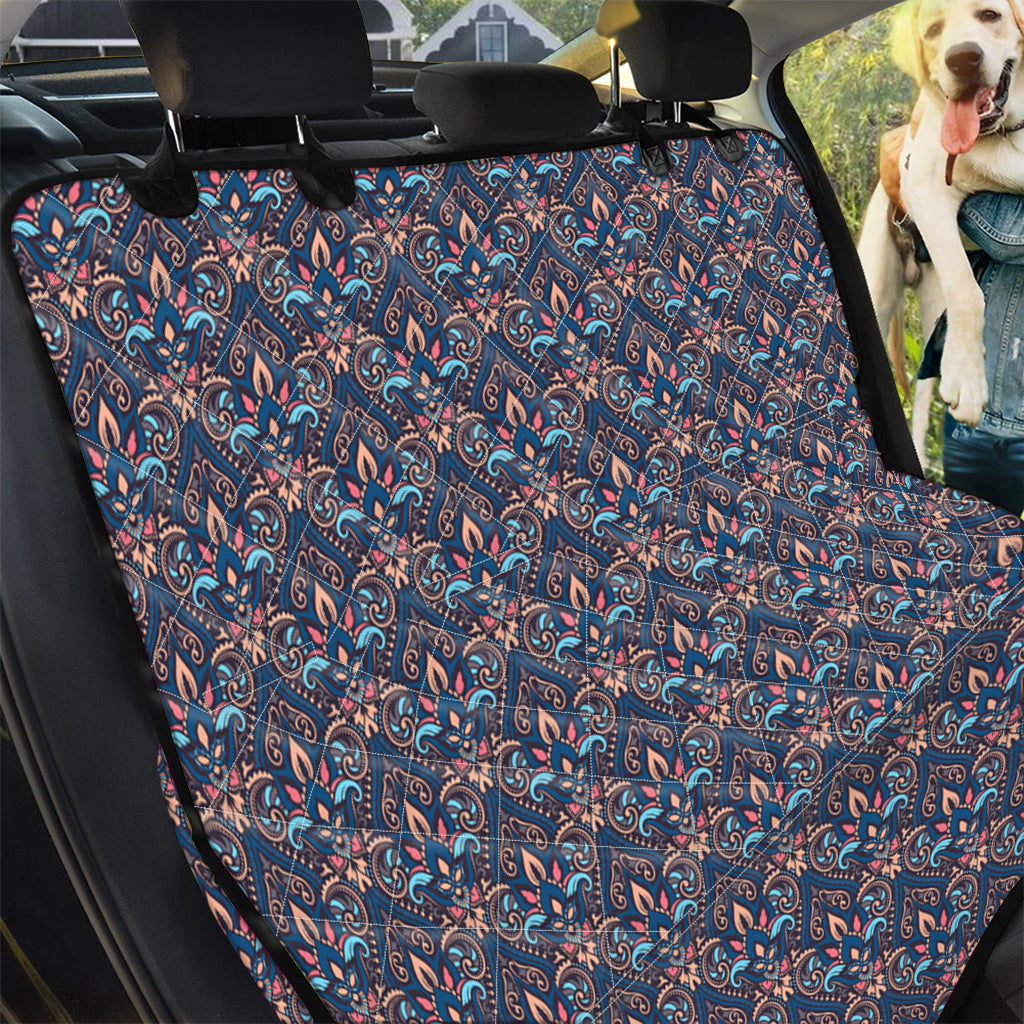 Damask Boho Pattern Print Pet Car Back Seat Cover