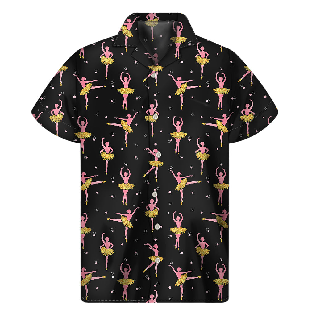 Dancing Ballet Pattern Print Men's Short Sleeve Shirt