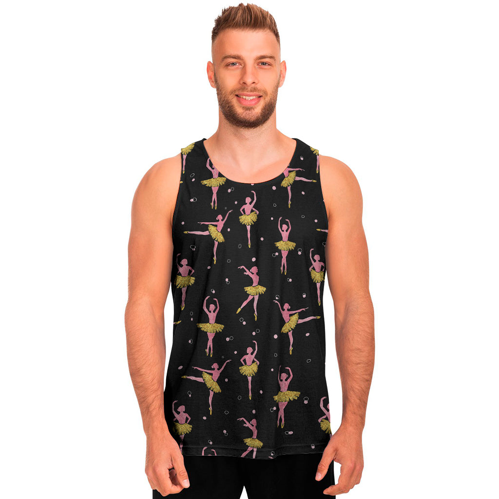 Dancing Ballet Pattern Print Men's Tank Top