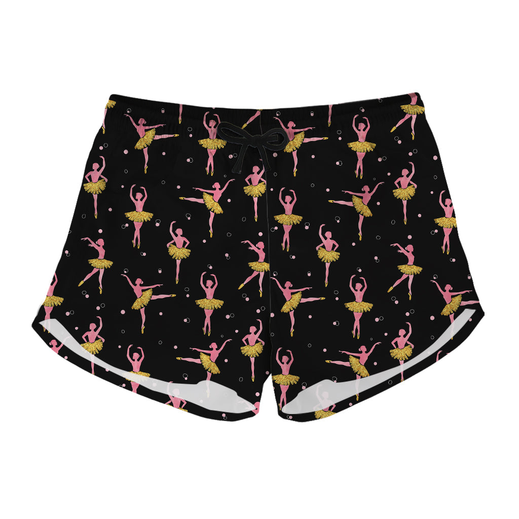 Dancing Ballet Pattern Print Women's Shorts