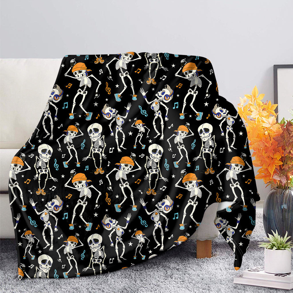 Dancing Skeleton Party Pattern Print Blanket