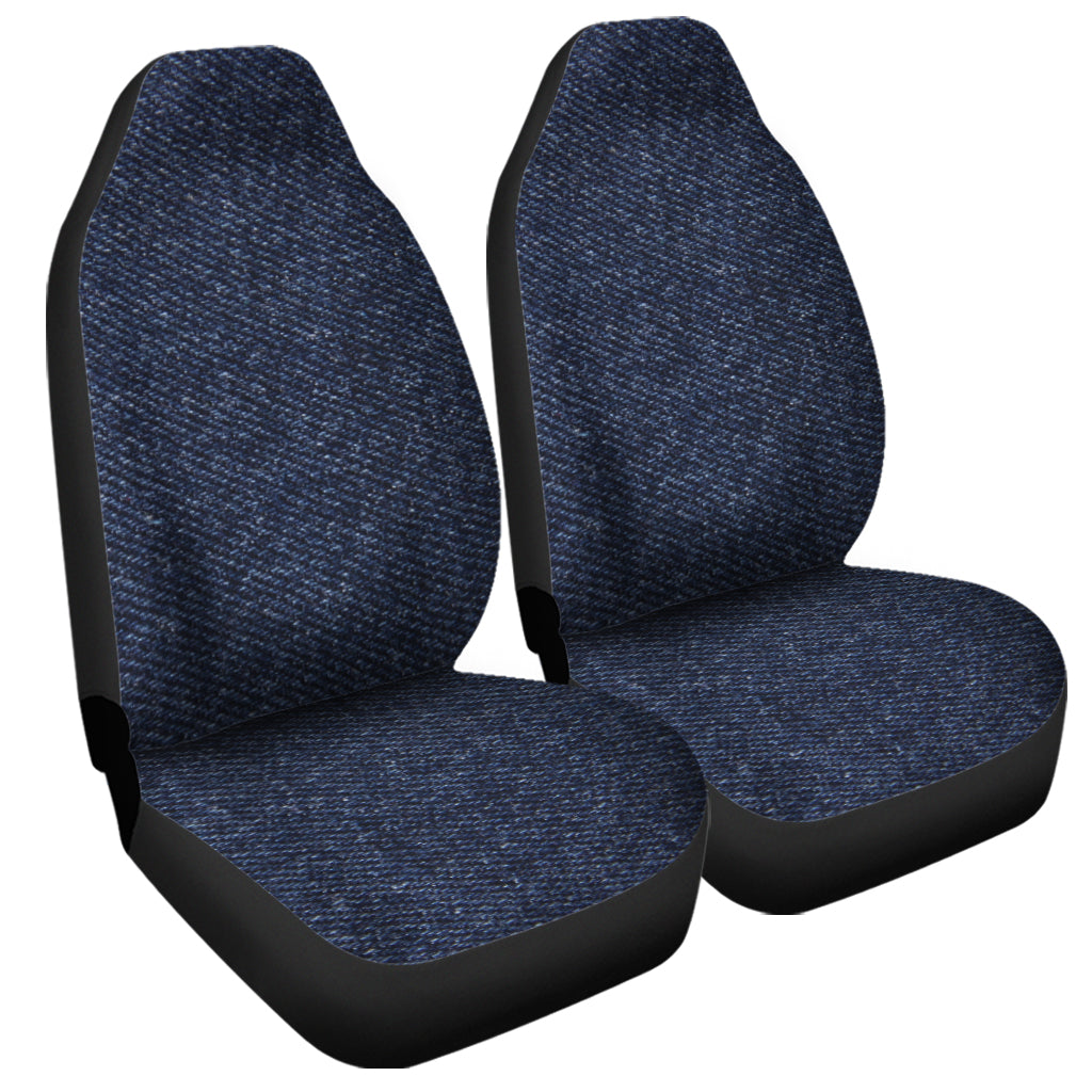 Dark Blue Denim Jeans Print Universal Fit Car Seat Covers