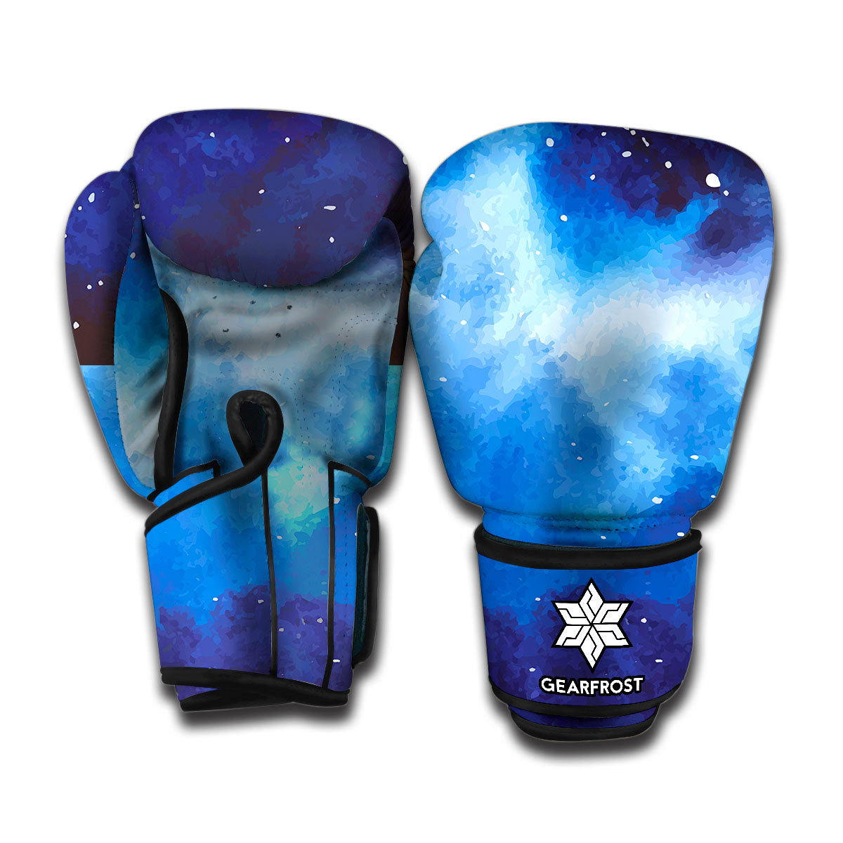 Dark Blue Galaxy Space Print Boxing Gloves