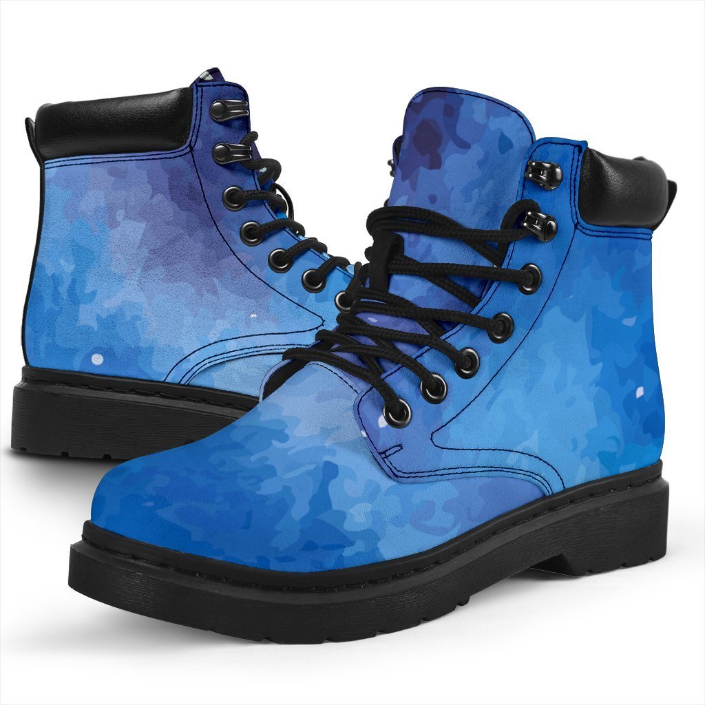 Dark Blue Galaxy Space Print Classic Boots